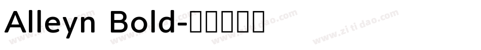 Alleyn Bold字体转换